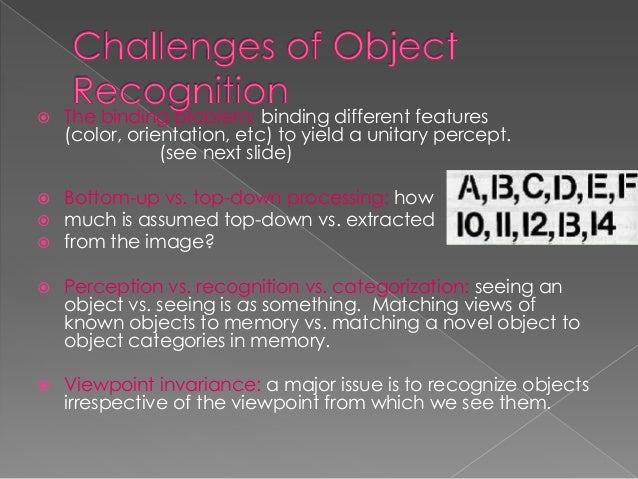 Object recognition