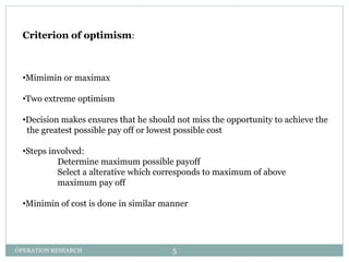 DECISION THEORY WITH EXAMPLE | PPT