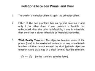 Primal And Dual Problem : Dual problem: Linear Programming, Duality ...