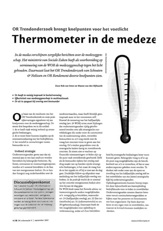 Thermometer in de medezeggenschap (1) - Rob van Etten - September 2007 - OR Informatie