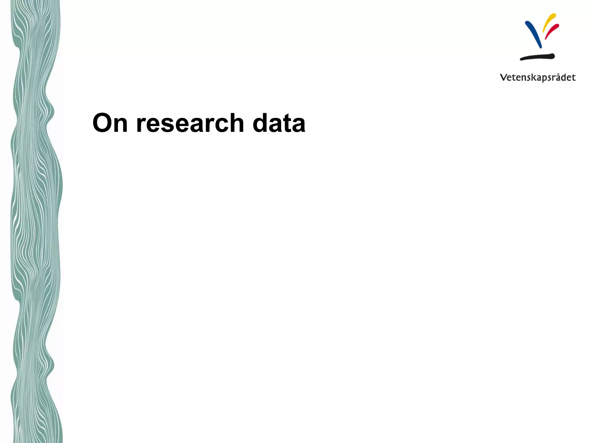 On research data  