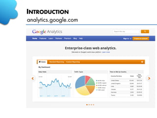 INTRODUCTION
analytics.google.com
 