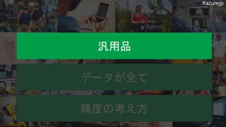 #azurejp
汎用品
データが全て
精度の考え方
 