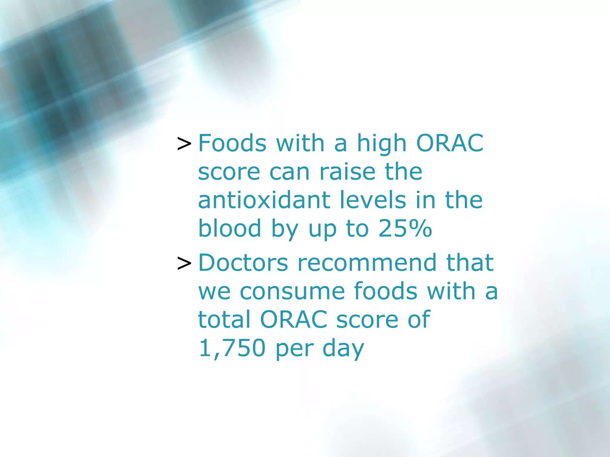 What the ORAC score means | PPT