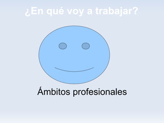 ¿En qué voy a trabajar?




  Ámbitos profesionales
 