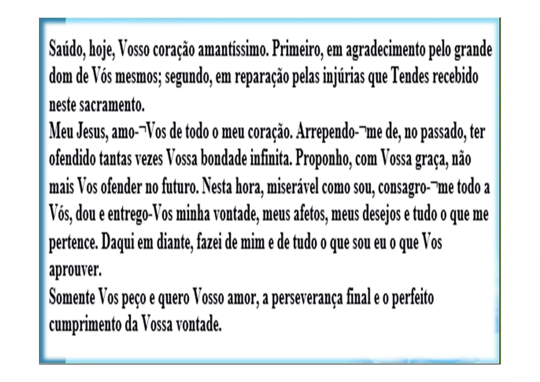 ORAÇÃO DIANTE DE JESUS EUCARÍSTICO