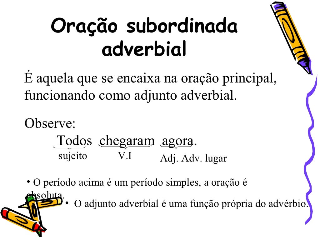 Oração Subordinada Adverbial Temporal Exemplos