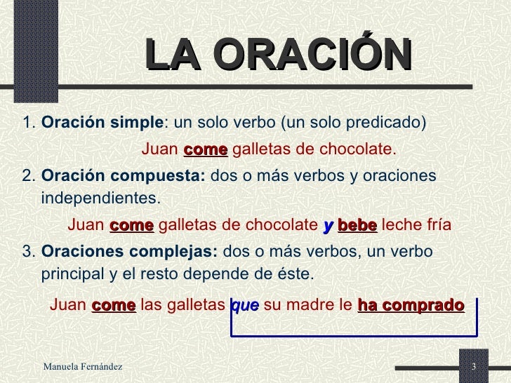 Oración Compuesta y Compleja