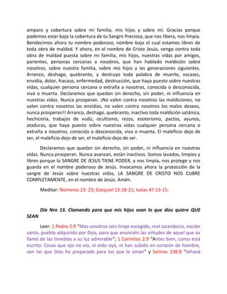 Oración de guerra espiritual por nuestros hijos segunda etapa | PDF