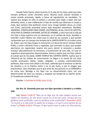 Oración de guerra espiritual por nuestros hijos segunda etapa | PDF