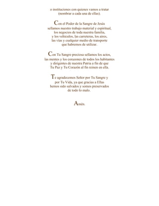 OracióN De La Sangre De Cristo