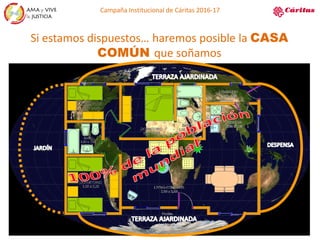 Campaña Institucional de Cáritas 2016-17
Si estamos dispuestos… haremos posible la CASA
COMÚN que soñamos
 