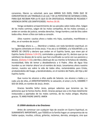 Oración por los hijos | PDF