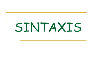 SINTAXIS 
