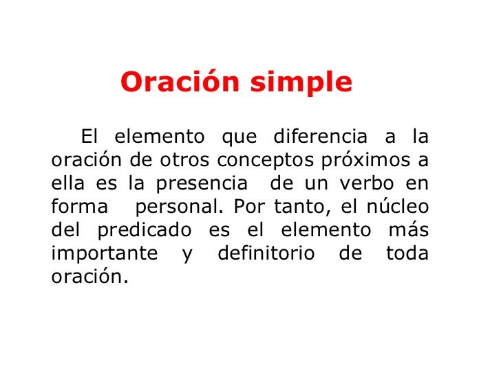 Oración simple y compuesta
