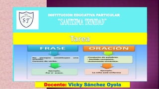 INSTITUCION EDUCATIVA PARTICULAR
“SANTISIMA TRINIDAD”
Docente: Vicky Sánchez Oyola
 