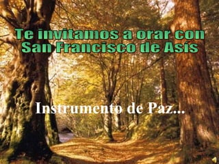 Instrumento de Paz... Te invitamos a orar con San Francisco de Asís 