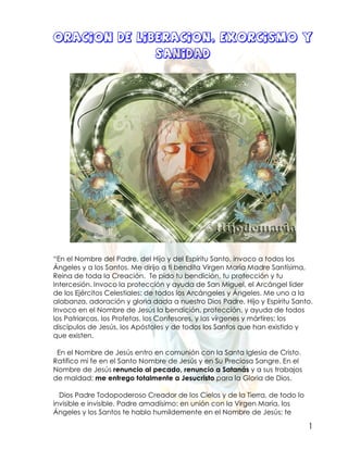 Oracion de liberacion, exorcismo y sanidad | PDF