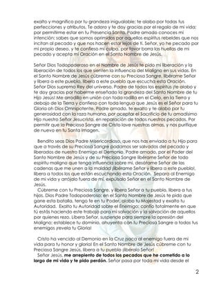 Oracion de liberacion, exorcismo y sanidad | PDF