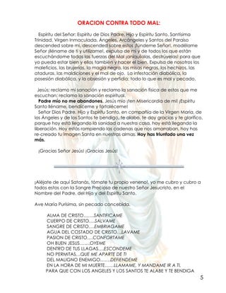 Oracion de liberacion, exorcismo y sanidad | PDF