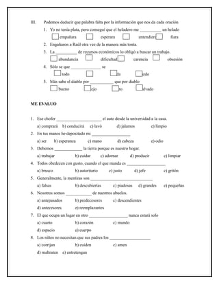 Oracione Incompletas