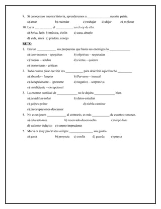 Oracione Incompletas