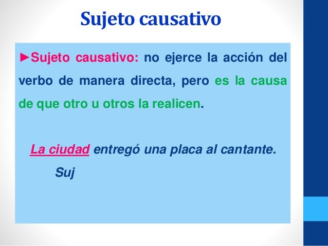 Resultado de imagen de imágenes de sujeto causativo"