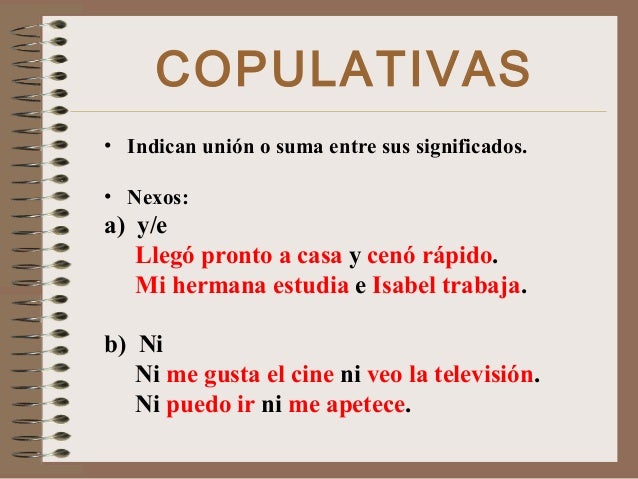 Oraciones compuestas coordinadas