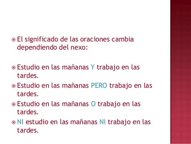 Oraciones coordinadas