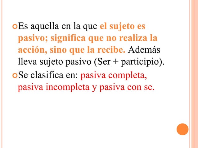Oraciones pasivas impersonales | PPT