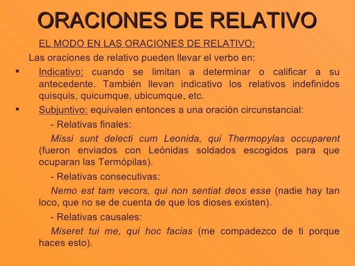 Oraciones Relativo