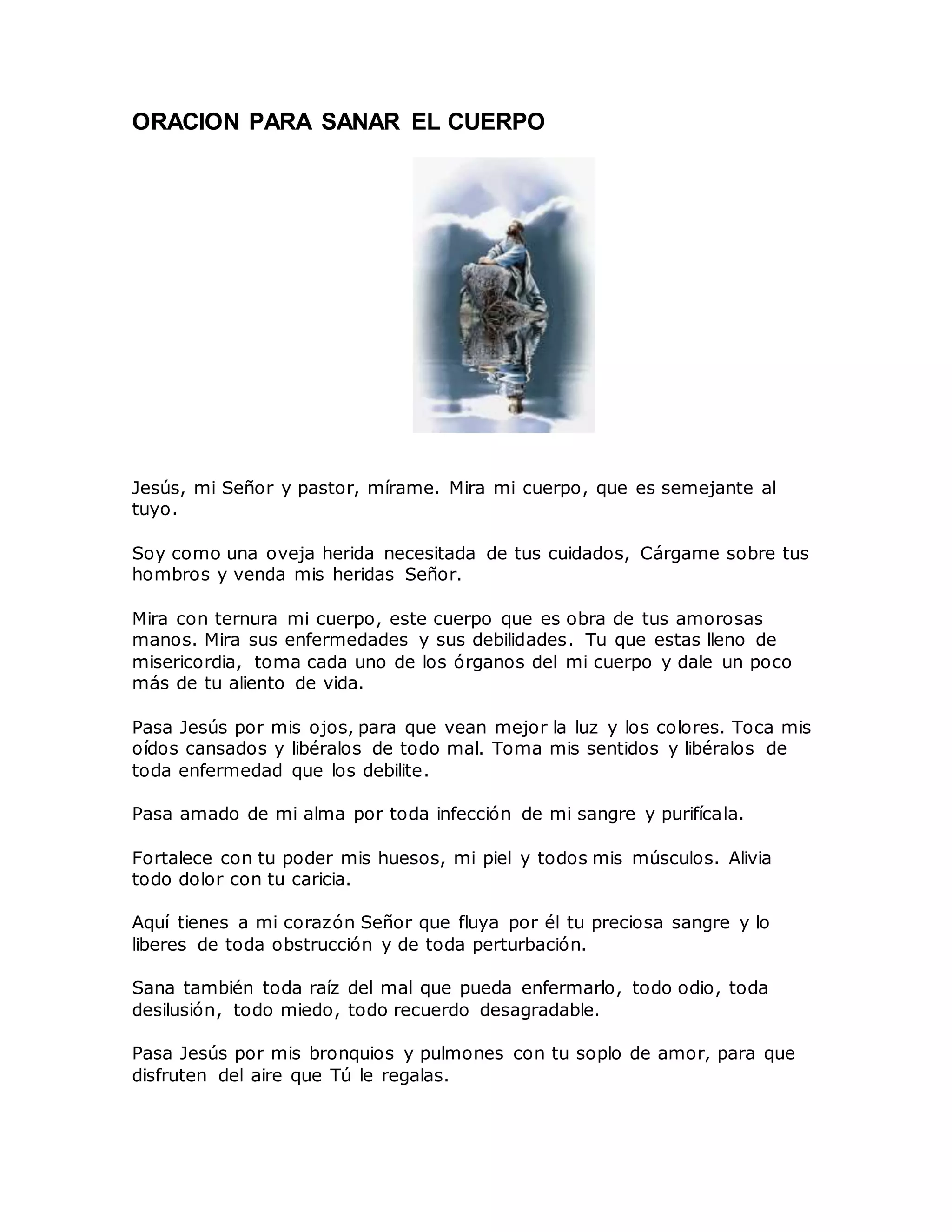 Oracion para sanar el cuerpo | DOCX
