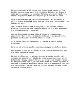 Oracion para sanar el cuerpo | DOCX