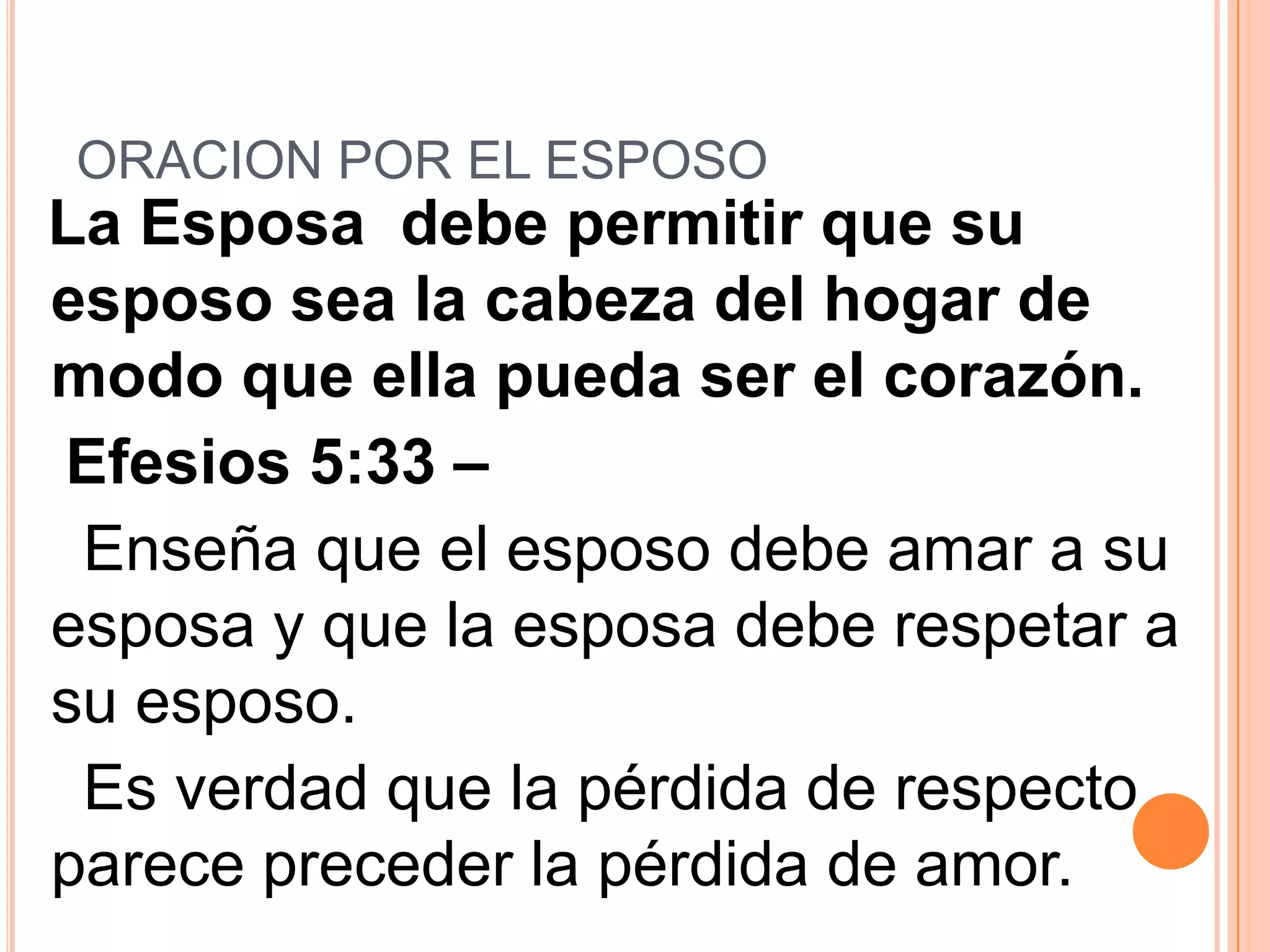 Oracion por el esposo | PPT