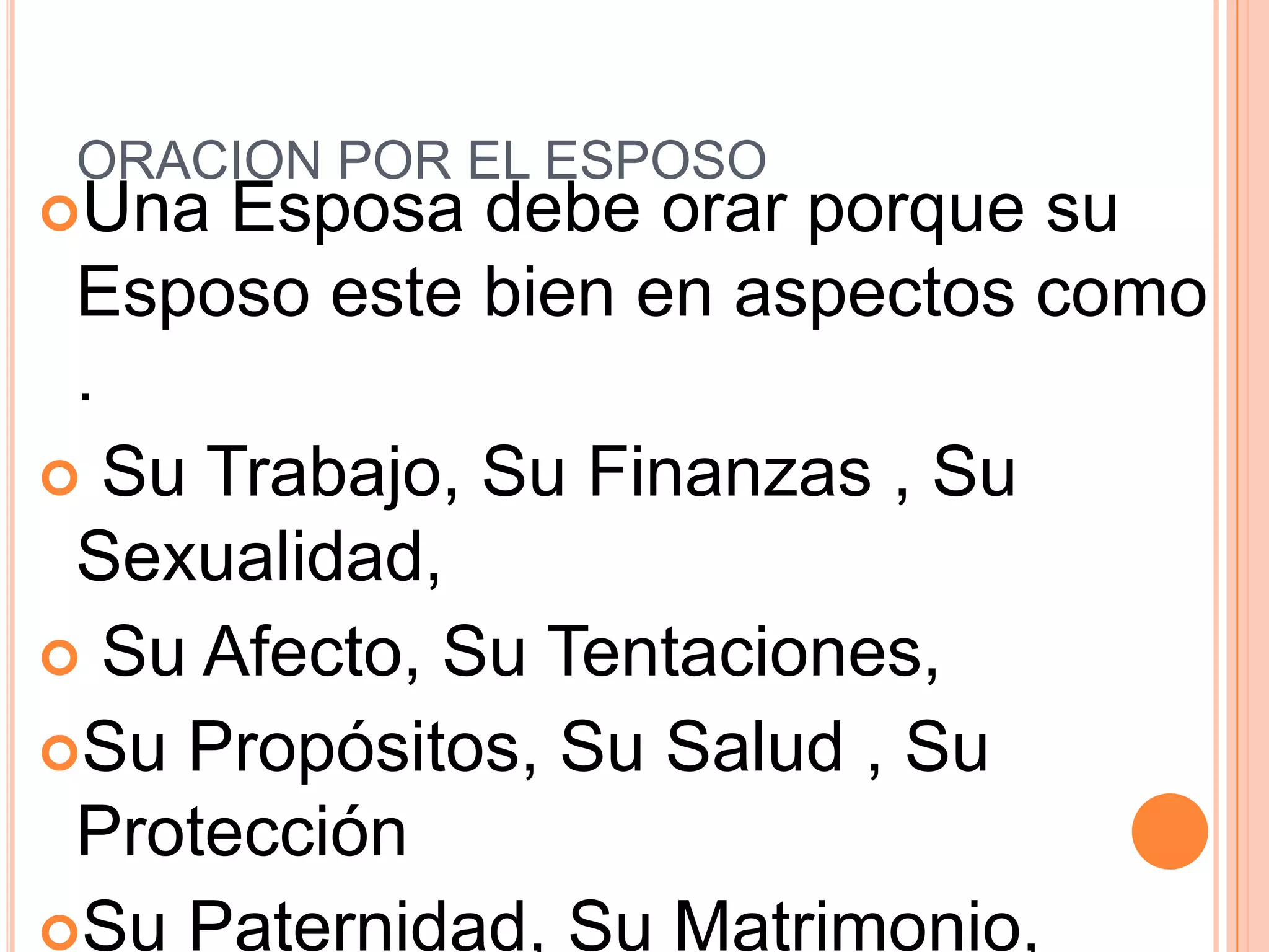 Oracion por el esposo | PPT