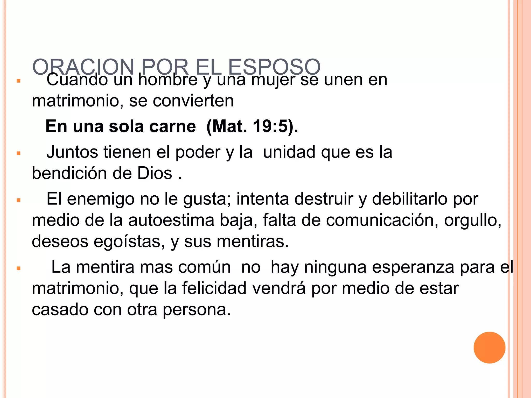 Oracion por el esposo | PPT