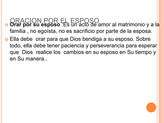 Oracion por el esposo | PPT