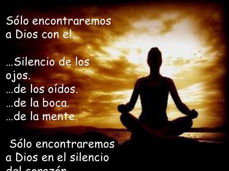 Oración principio de curso - silencio