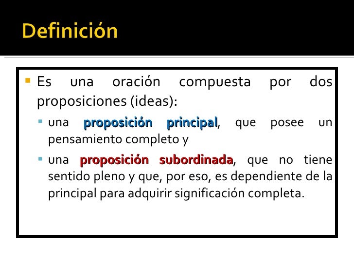 Oración subordinada adjetiva