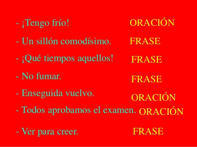 Oracion y frase