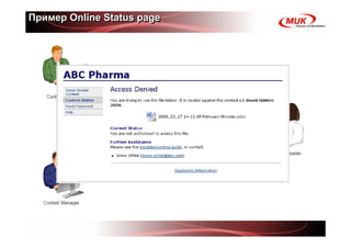 Пример Online Status page
 