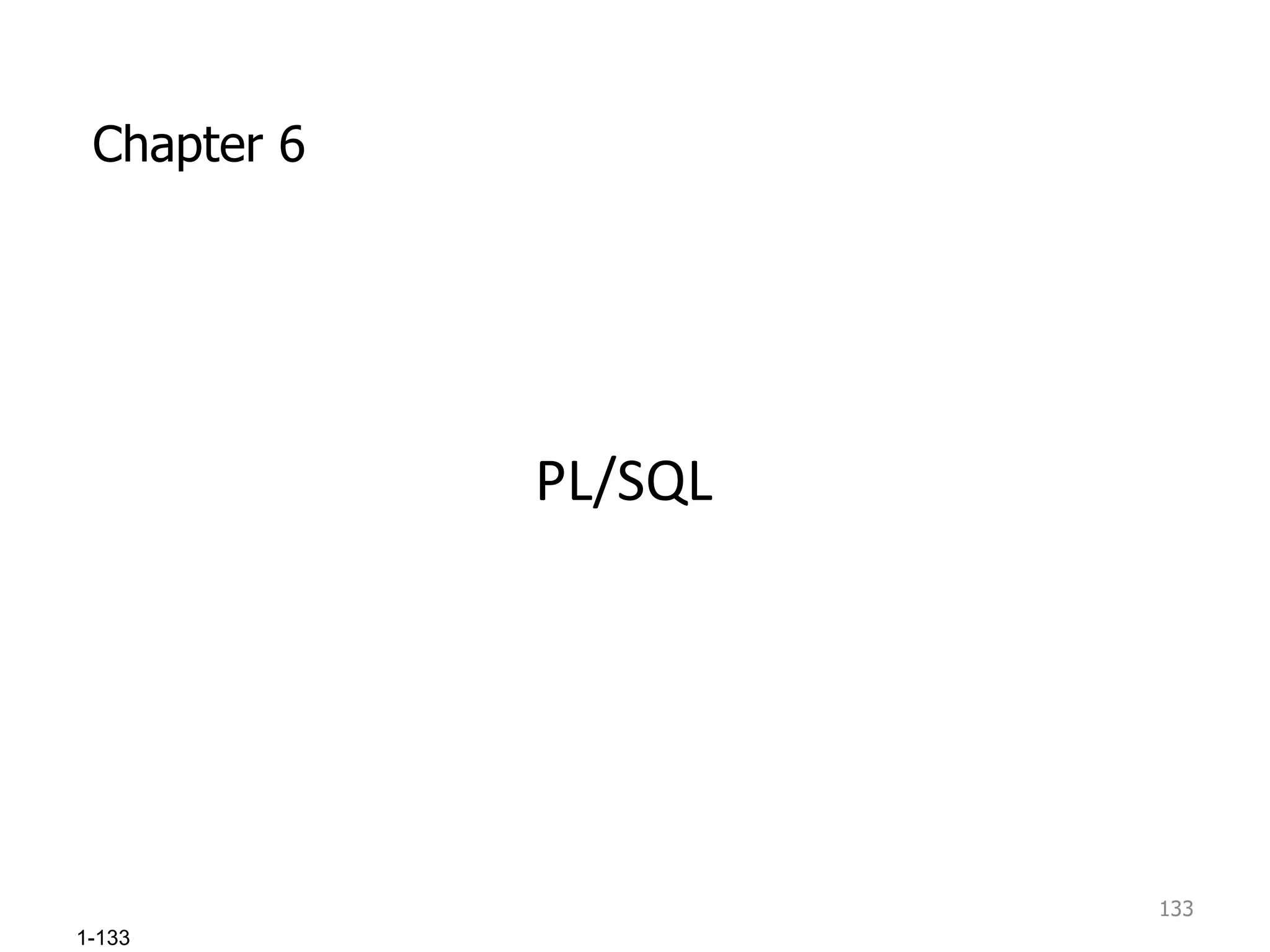 PL/SQL Chapter 6 