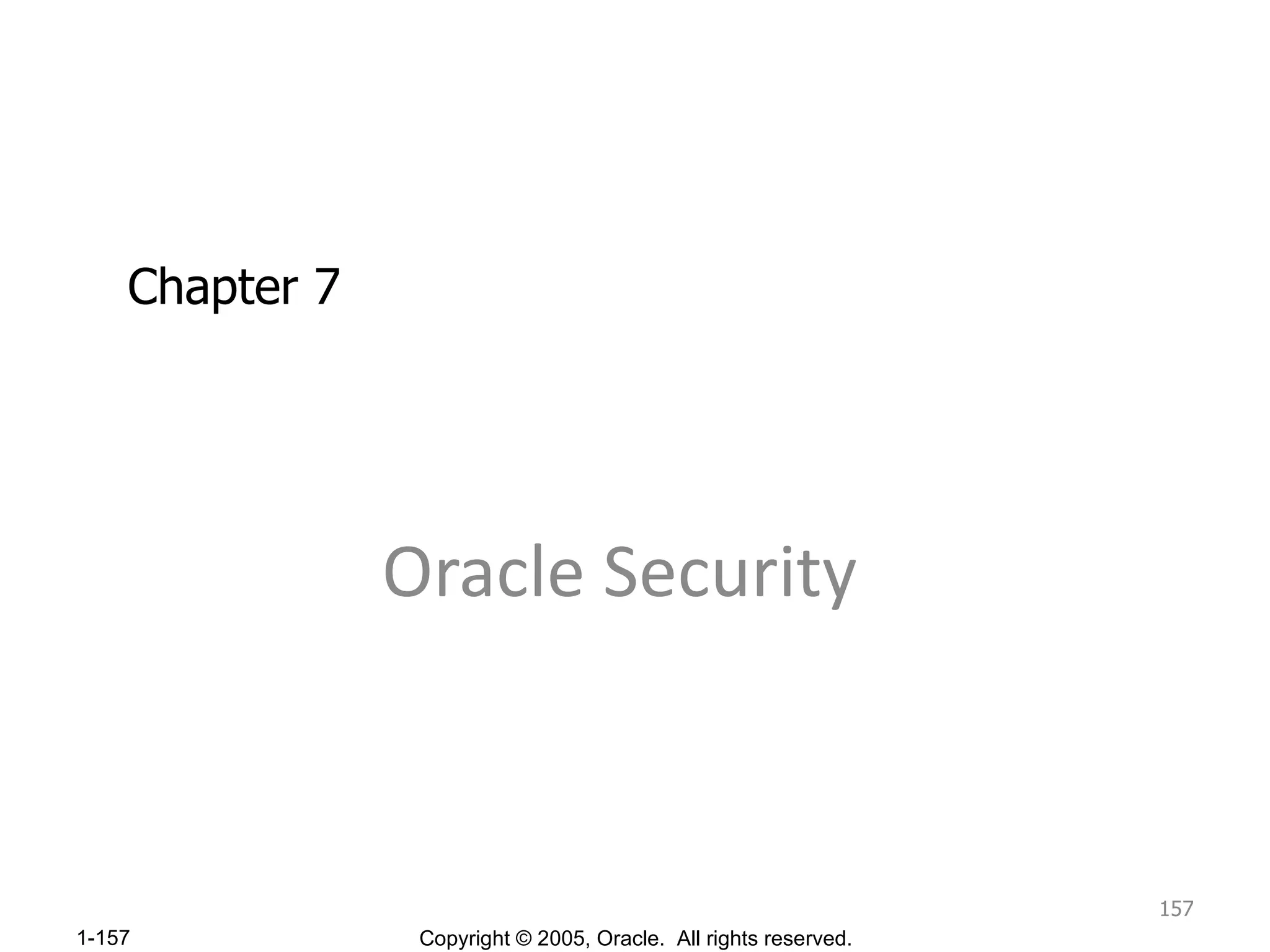 Oracle Security Chapter 7 