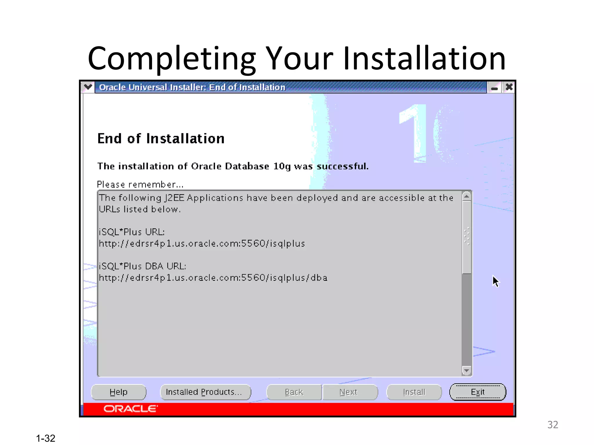 Completing Your Installation 