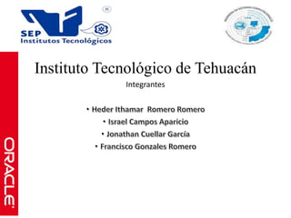 Instituto Tecnológico de Tehuacán 
Integrantes 
 