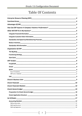 Oracle 11i Configuration Document | DOCX