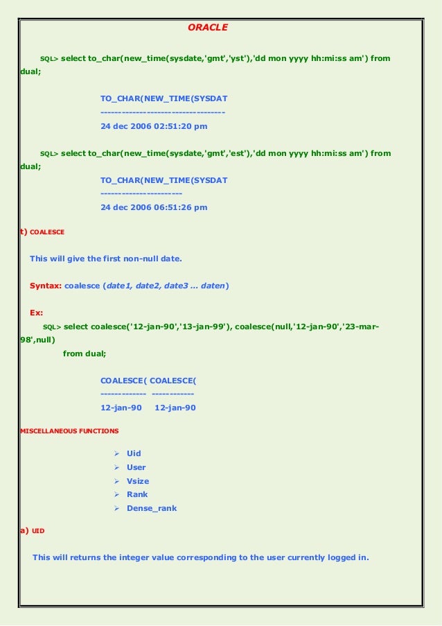 Oracle Sql Pl Sql Made Very Very Easy Happy Learning