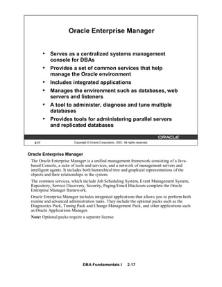 Oracle 9i Dba Fundamentals | PDF