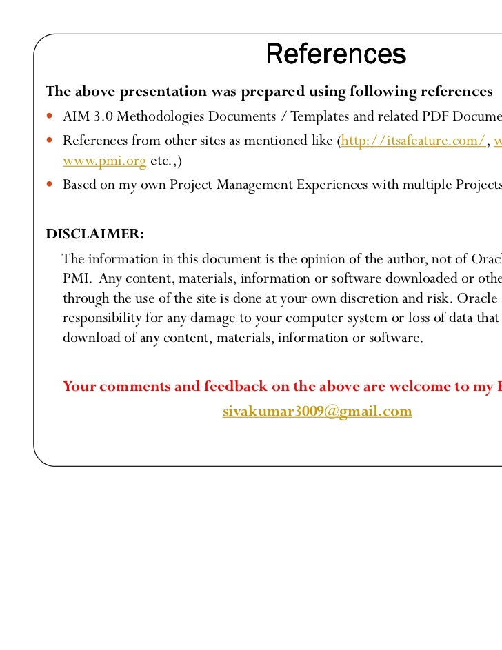 Referencesthe Above Presentation Was Prepared Using Following References Aim Methodologies Documents Templates Referencesthe Above Presentation Was Prepared Using Following References Aim Methodologies Documents Templates