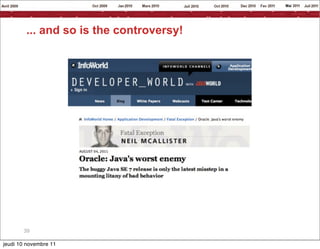 ... and so is the controversy!




       39

jeudi 10 novembre 11
 